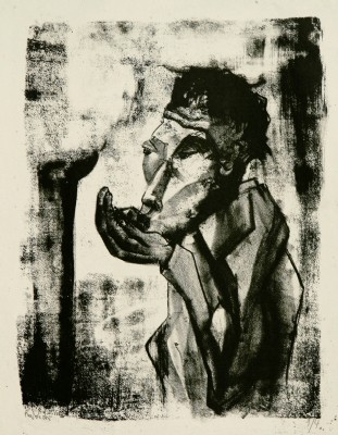 Beggar ,litho , 1958   60x40 cm. contact Rakia Gallery for details !