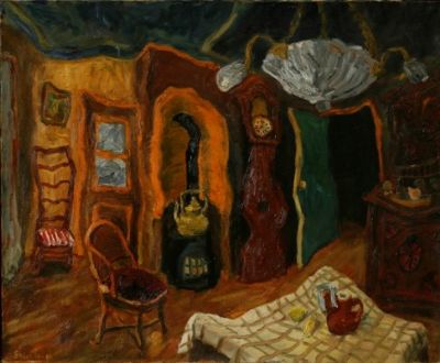 TheLiving Room ,Oil,1954 73x60 cm.