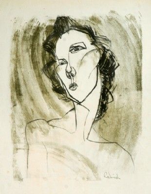 Portrait , litho, 1959 40x45cm.