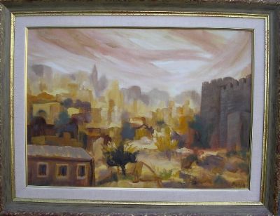 The Valley near the wall of Jerusalem 70x50 cm without the frame , 88x68 cm with the frame