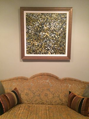 80x80 cm " Alef " print on canvas 31x31 inch