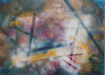 kadesh , original acrylic on paper 70x50 cm