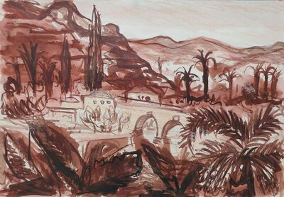 Jericho , watercolor on paper, 34x50 cm not framed